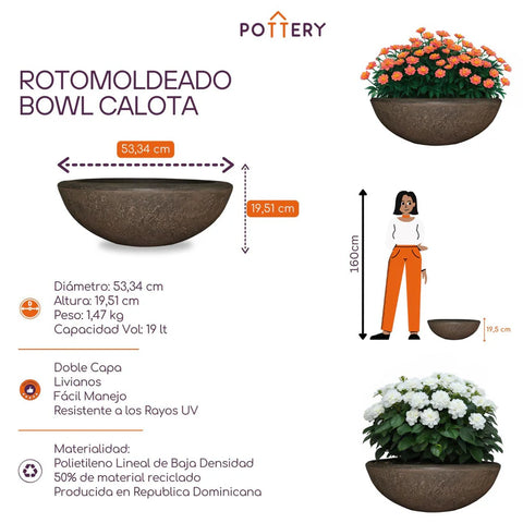Macetero Bowl Calota