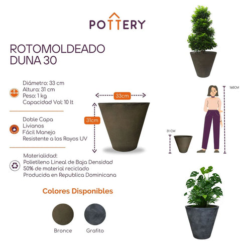 Macetero Grande Duna 30 CM