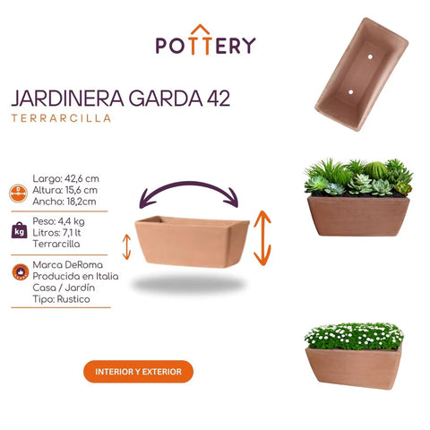Jardinera Rectangular Garda Terrarcilla
