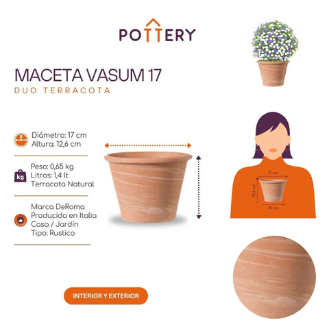 Macetero Vasum Duo 17 CM