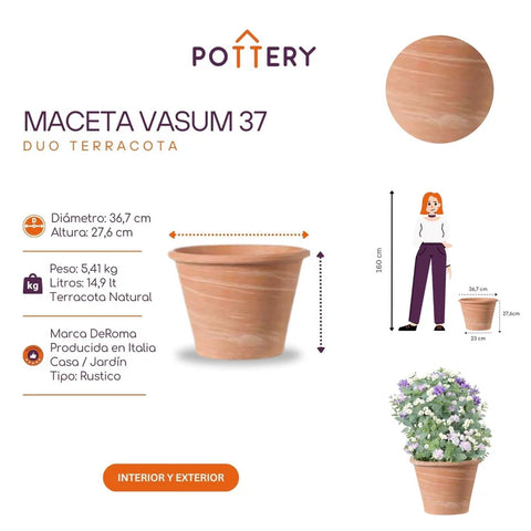 Macetero Vasum Duo 37 CM