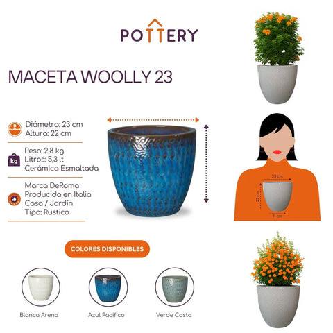 Macetero Woolly 23 CM