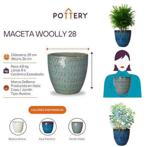 Macetero Woolly 28 CM