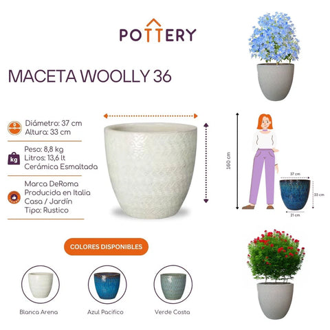 Macetero Woolly 36 CM