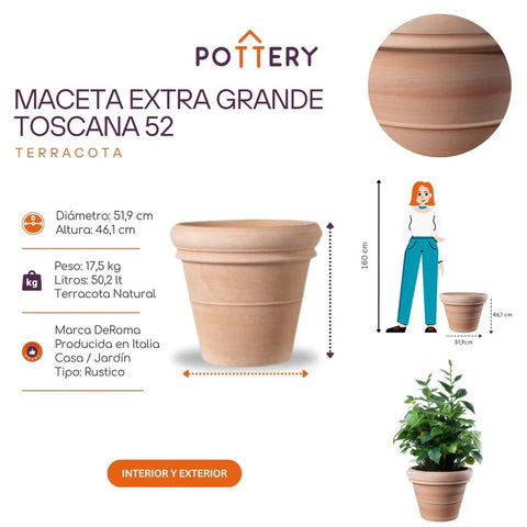 Maceta Extra Grande Toscana