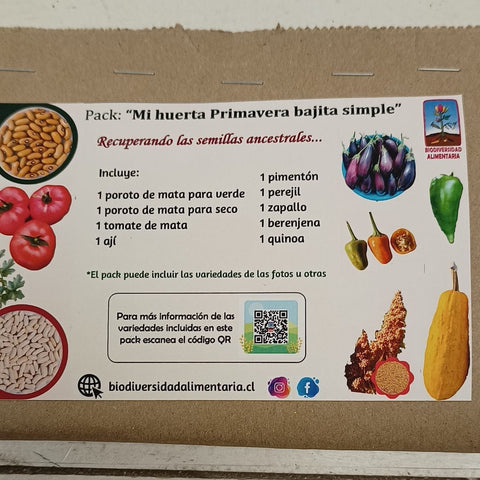 Mi Huerta Primavera Bajita Simple Biodiversidad Alimentaria