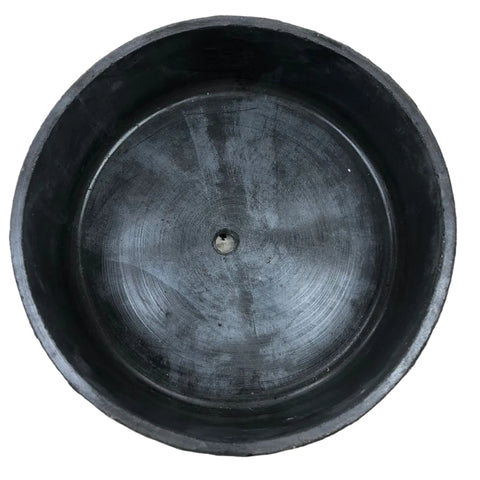 Macetero Tutureque Gris Oscuro con Piedras